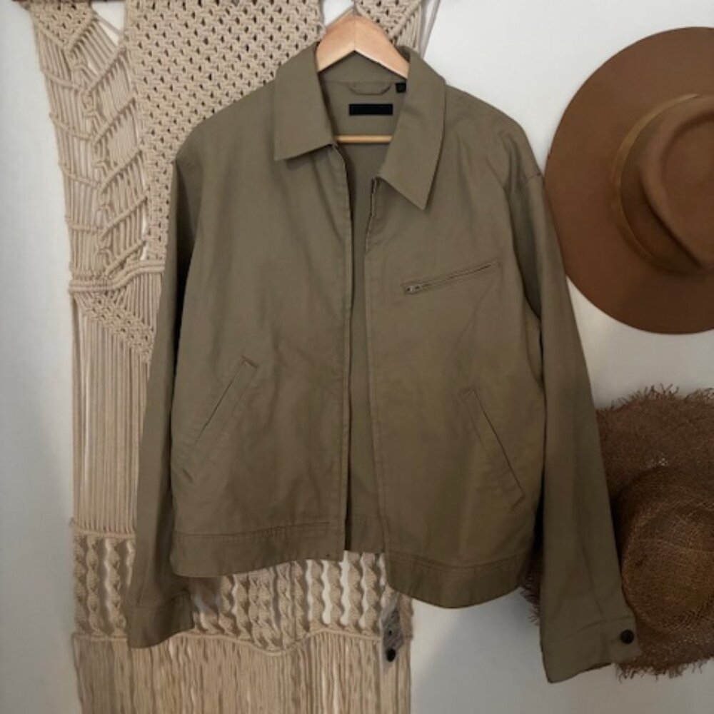 Uniqlo Gray Zip-Up Utility Jacket